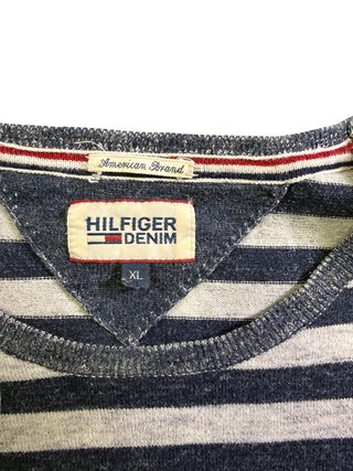 Jersey Tommy Hilfiger Denim rayas azul blanco XL