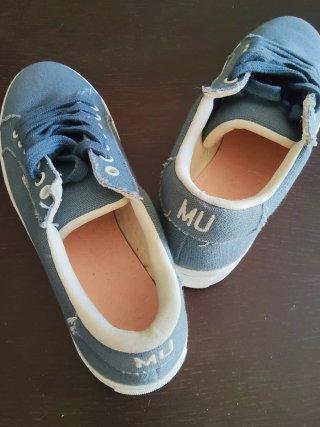 Zapatillas Lona Azul y Blanco