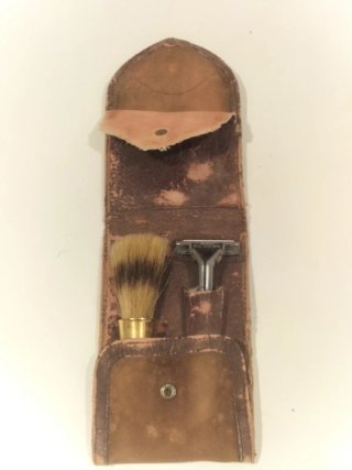 Kit Afeitado Antiguo Navaja y Brocha