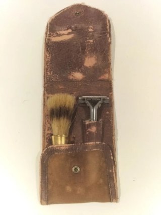 Kit Afeitado Antiguo Navaja y Brocha