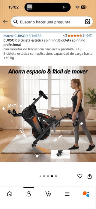 Bicicleta Estática de Spinning Negra