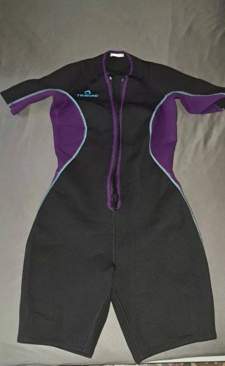 Bañador neopreno Tribord mujer negro/morado