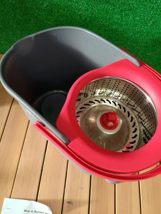 SONGMICS Mop Girevole con Secchiello e Pedale