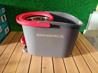 SONGMICS Mop Girevole con Secchiello e Pedale