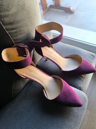 Zapatos de tacón Zara Basic morados