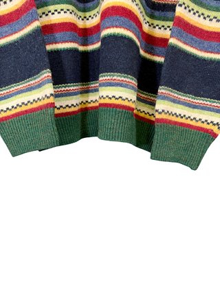 Jersey rayas multicolor lana merino hombre L
