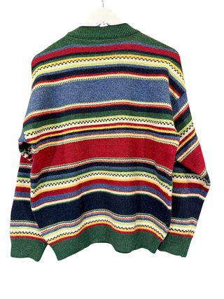Jersey rayas multicolor lana merino hombre L