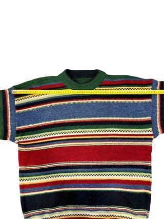 Jersey rayas multicolor lana merino hombre L