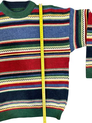 Jersey rayas multicolor lana merino hombre L