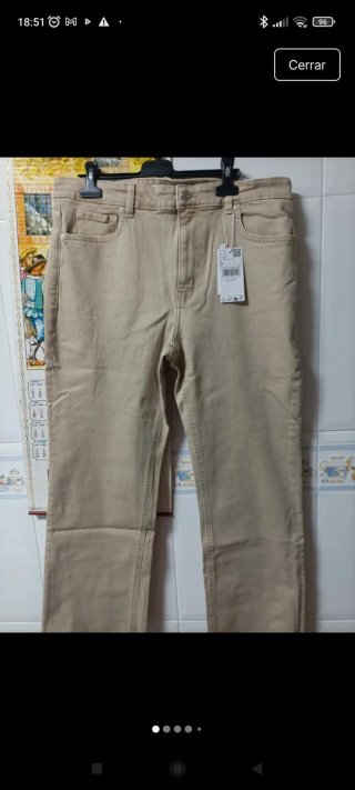 Pantalón beige mujer talla 46