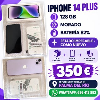 iPhone 14 Plus Morado 128GB Como Nuevo