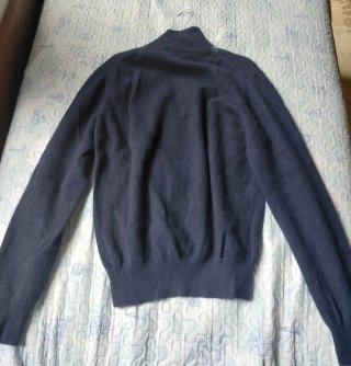 Maglione cashmere zip fantasia argyle