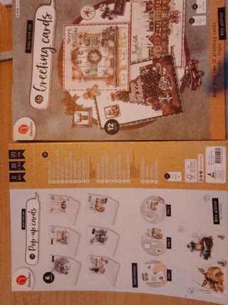 Set di 12 Cartoline di Natale 3D