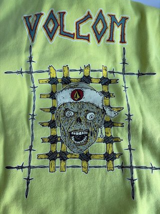 Sudadera Volcom verde y amarilla M