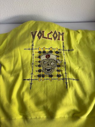 Sudadera Volcom verde y amarilla M