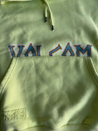 Sudadera Volcom verde y amarilla M