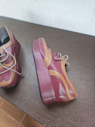 Zapatos piel,  bicolor estilo clásico