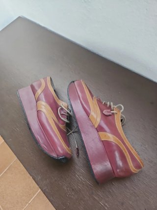 Zapatos piel,  bicolor estilo clásico