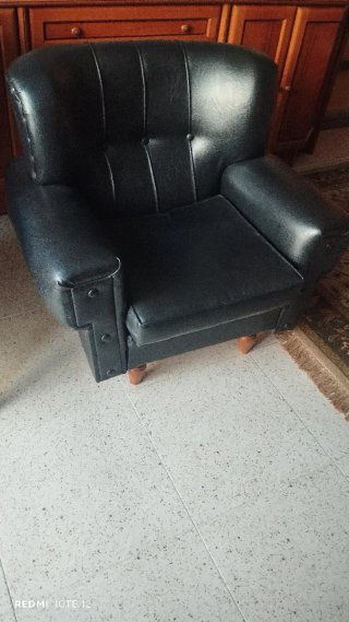 Sillón vintage negro