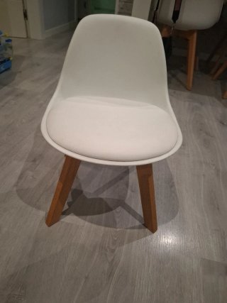 Silla Nórdica Blanca y Madera para niñ@