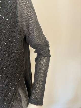 Conjunto Legging  gris: top y bimaterial