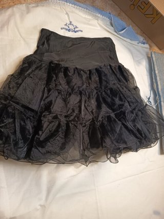 Enagua corta negra tipo tutú