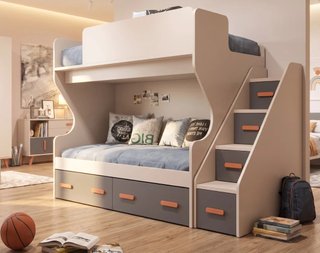 Litera LIDER2 madera con escalera y almacenaje