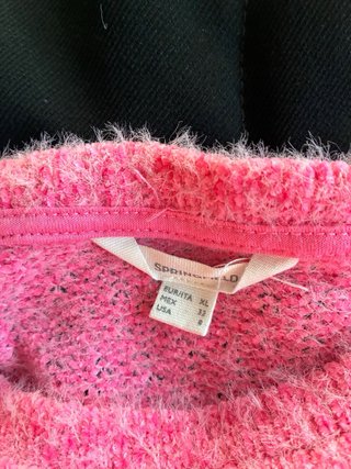 Conjunto Top Rosa y Pantalón Negro