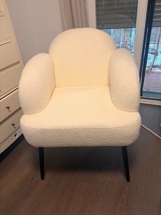 Pack sillón y banco beige