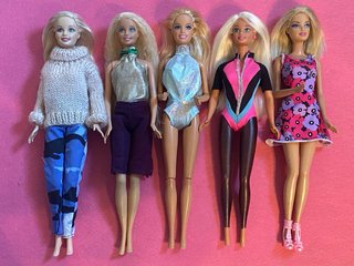 Lote de 5 Muñecas Barbie vintage