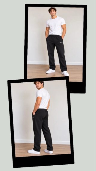 Pantalón Chándal Champion Negro/ Interior Polar/XL