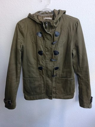 Trenca Stradivarius Verde Militar Talla M