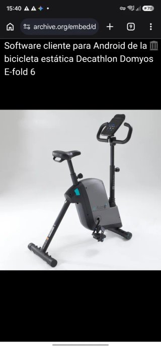 Bicicleta Estática Decathlon Domyos E-fold 6