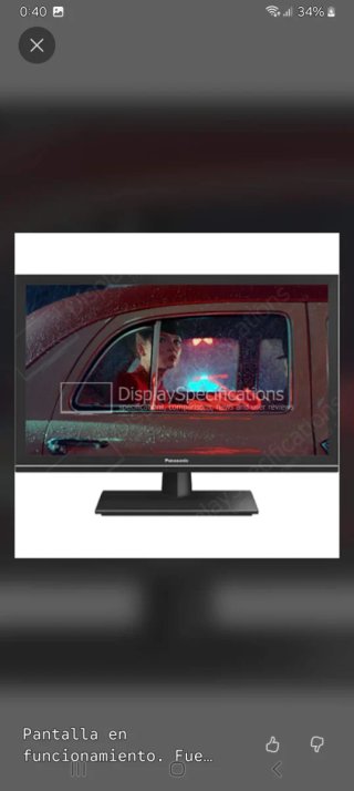 TV Panasonic 25" Negra Smart TV.