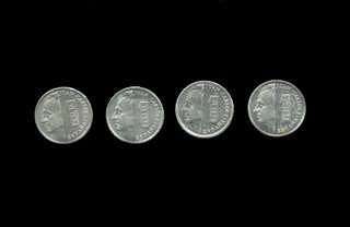 Lote 4 Monedas 1 Peseta Años 90