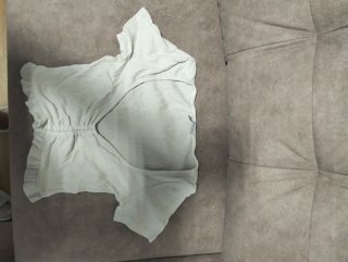 Top blanco fruncido talla XS