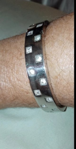 Brazalete acero con circonitas