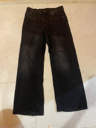 Pantalón ancho Bershka negro