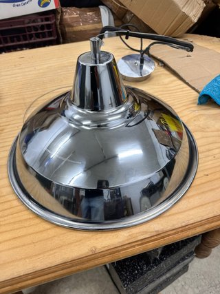3 Lámparas Estilo Industrial Plateadas