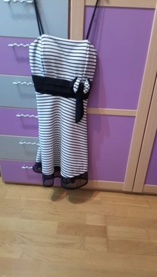 Vestido rayas blanco y negro