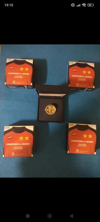 Lote 5 Monedas Plata España Copa Mundial 2026