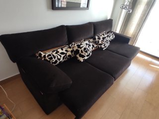 Sofá Chaise Longue Negro