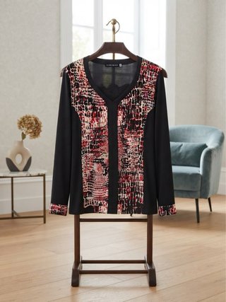 Blusa Maurice Benisti Estampada Talla M