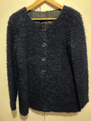 Chaqueta azul de lana
