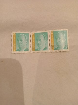 3 Sellos España 45 Pesetas Juan Carlos I