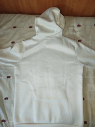 Sudadera NASA Blanca con Capucha y Bolsillo