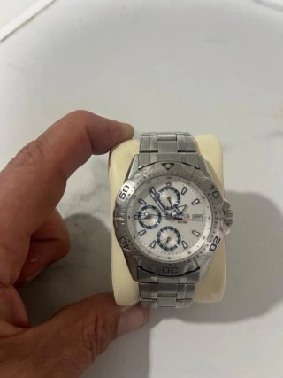 Reloj Lotus Cronógrafo Plata y Blanco
