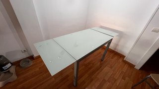 Mesa de Comedor Extensible de Cristal