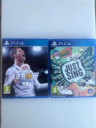 Pack 2 Juegos PS4: FIFA 18 y Just Sing