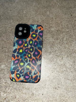 Funda iPhone 12 Diseño Leopardo Multicolor